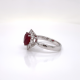 HEART SHAPE DIAMOND & RUBY RING