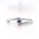 SINGLE TANZANITE WITH HALO DIAMOND BANGLE