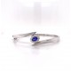 SINGLE TANZANITE WITH HALO DIAMOND BANGLE