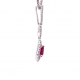 RUBY TEARDROP IN TRIANGLE PENDANT