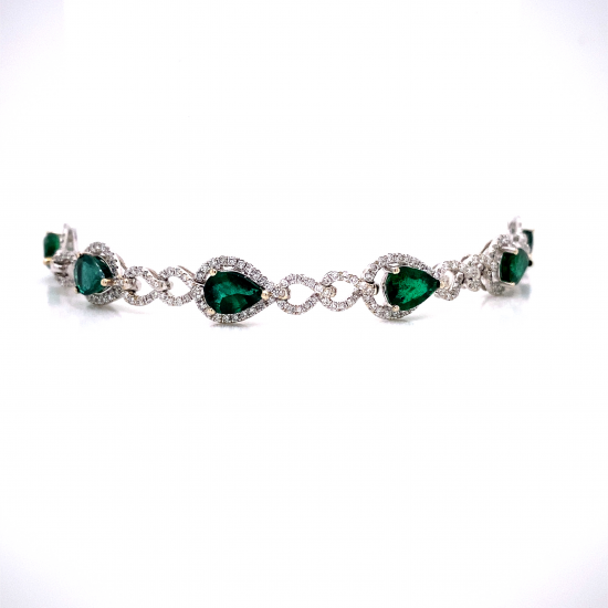 INFINITY EMERALD DIAMOND BRACELET