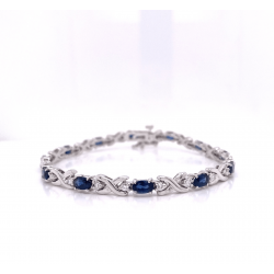OVAL SAPPHIRE DIAMOND BRACELET OVAL SAPPHIRE DIAMOND BRACELET
