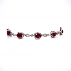 PEAR CUT RUBY DIAMOND BRACELET PEAR CUT RUBY DIAMOND BRACELET