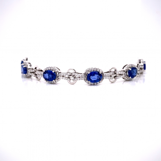 LINK SAPPHIRE DIAMOND BRACELET