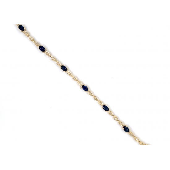 SAPPHIRE & HALO DIAMOND BRACELET