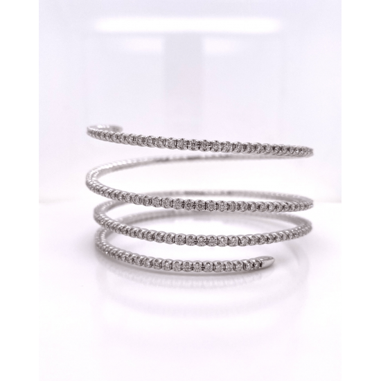 FLEXIBLE WRAP AROUND DIAMOND BANGLE