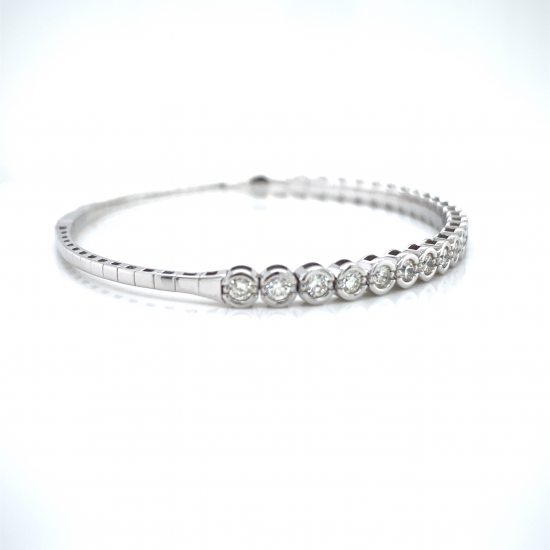 HALF WAY DIAMOND BANGLE