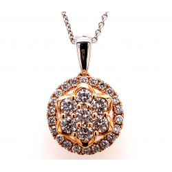 CIRCLE CLUSTER DIAMOND PENDANT