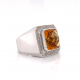 CITRINE & DIAMOND MENS RING