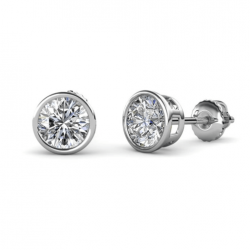 BEZEL SET DIAMOND STUDS BEZEL SET DIAMOND STUDS