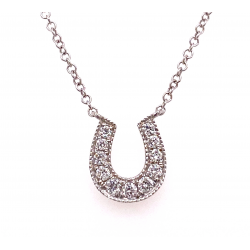 HORSE SHOE DIAMOND PENDANT