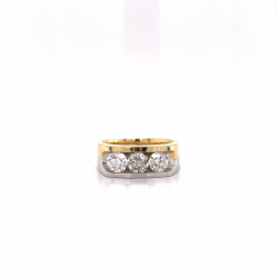 THREE STONE MENS DIAMOND RING