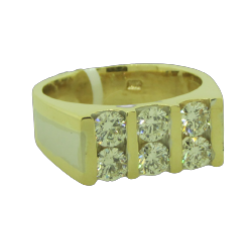 SIX STONE MENS DIAMOND RING SIX STONE MENS DIAMOND RING