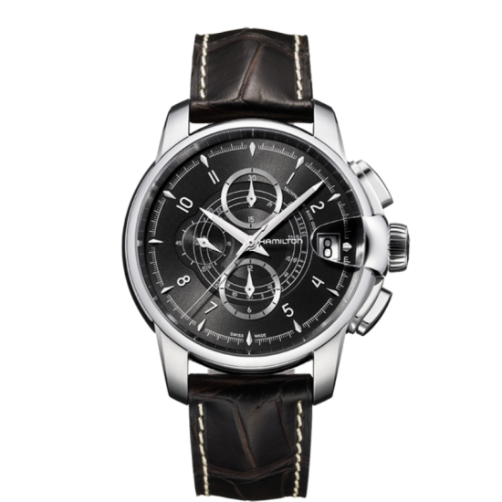 Hamilton Timeless Classic Railroad Black Dial Automatic Chronograph Watch