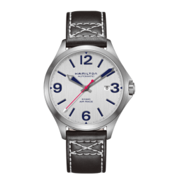 Hamilton Khaki Aviation Air Race Silver Dial Leather Watch