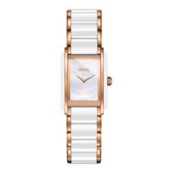 Rado Interal Quartz Mother of Pearl Dial Rose Gold PVD and White Ceramic Watch Rado Interal Quartz Mother of Pearl Dial Rose Gold PVD and White Ceramic Watch