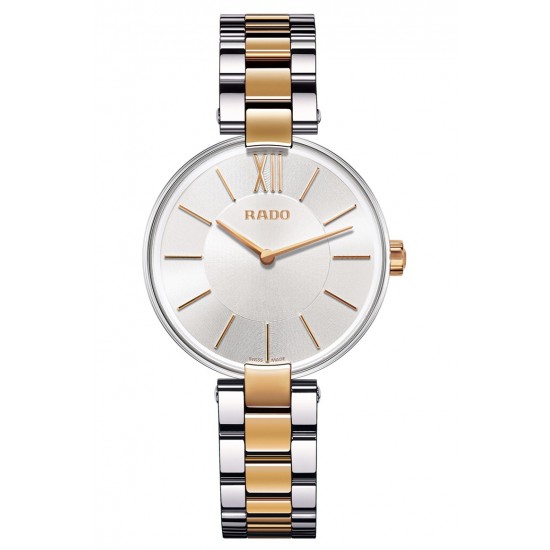 Rado Coupole Silver Dial Two-tone Steel Watch