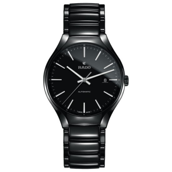 Rado True Automatic Black Dial Black Ceramic Watch
