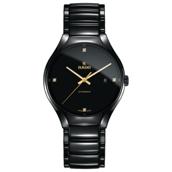 Rado True Black Dial Black Ceramic Watch