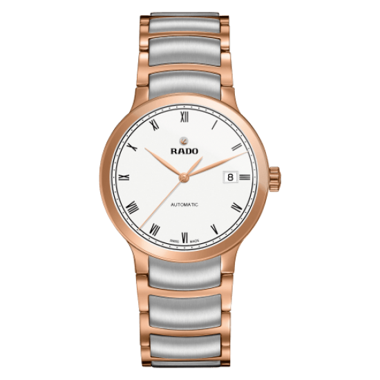 Rado Centrix Automatic White Dial Two-tone Watch