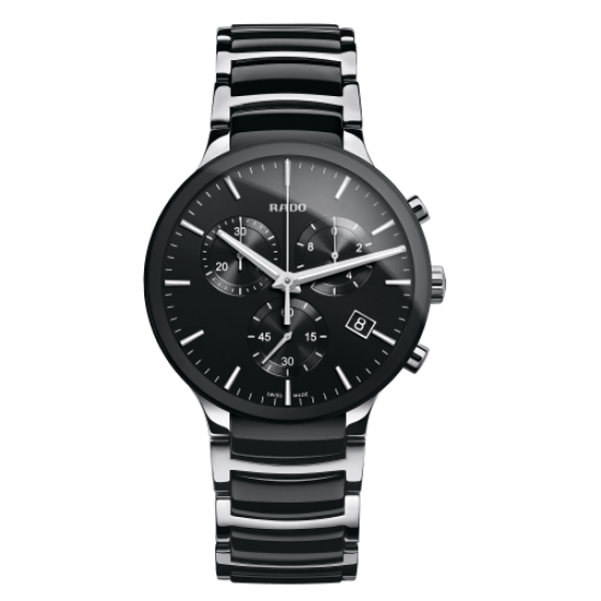 Rado Centrix Chronograph Black Ceramic and Steel Watch