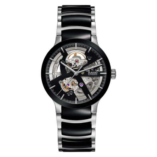 Rado Centrix Black Skeleton Dial Watch