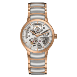 Rado Centrix Automatic Silver Skeleton Dial Two-tone Watch Rado Centrix Automatic Silver Skeleton Dial Two-tone Watch