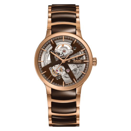 Rado Centrix Brown Skeleton Dial Automatic Watch