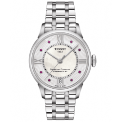 Tissot Chemin Des Tourelles White Mother Of Pearl Rubies Dial Watch